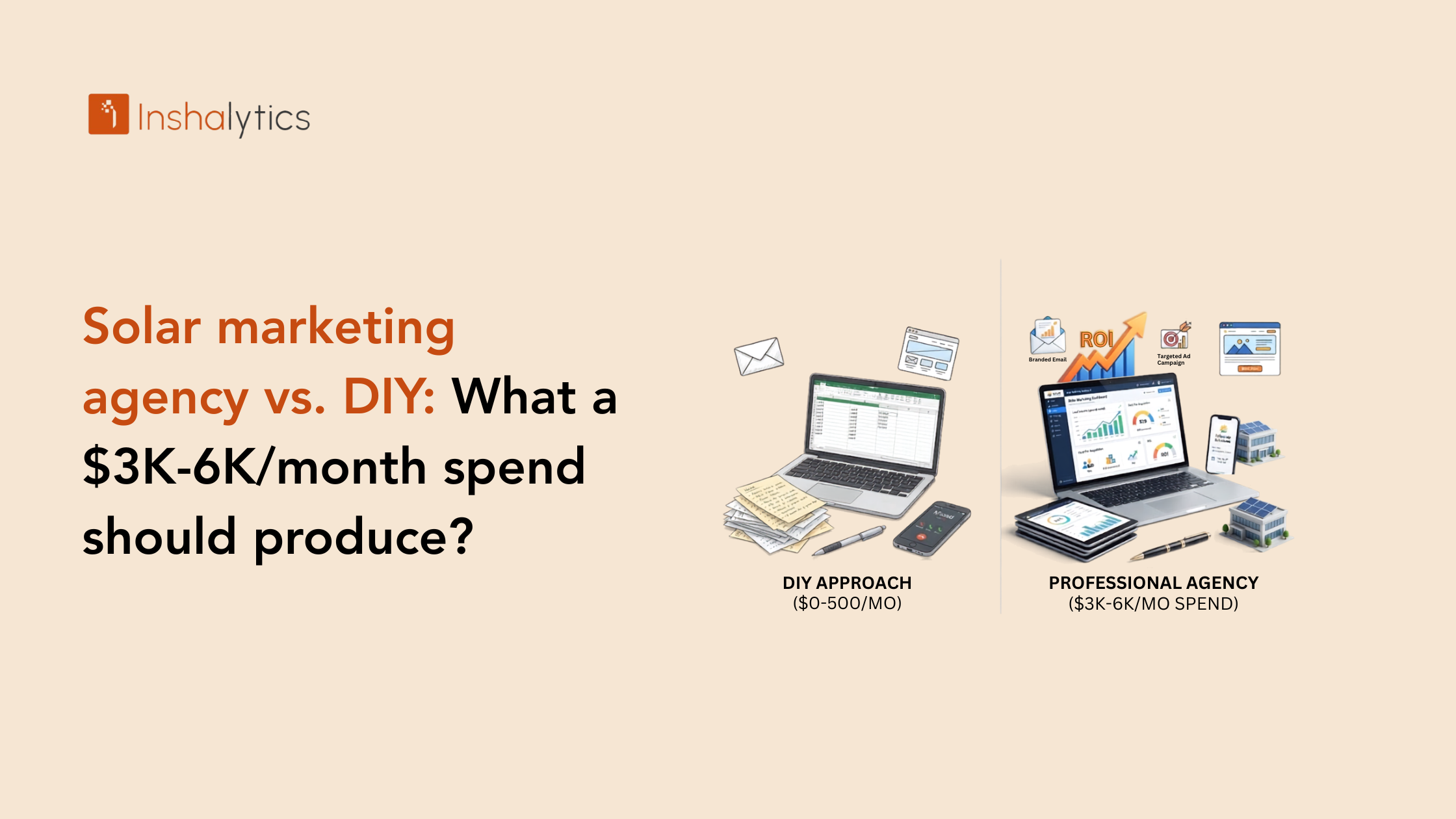 Solar Marketing Agency vs. DIY: What Should a $3K–$6K/Month Spend Actually Produce?